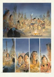 Colored original page, Cheyenne, Patrick Prugne