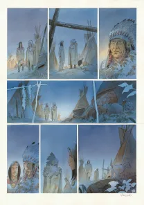 Colored original page, Cheyenne, Patrick Prugne