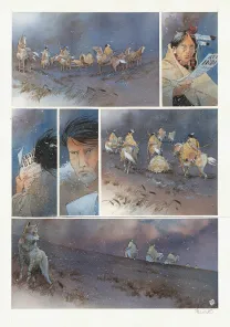 Colored original page, Cheyenne, Patrick Prugne