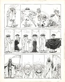 Planche noir et blanc, Pervers Pépère, Marcel Gotlib