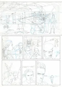 Planche noir et blanc, Le Pilote à l'Edelweiss, Walburga (T.3), Romain Hugault