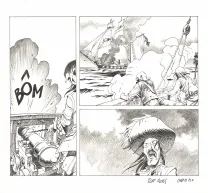 Planche noir et blanc, Kernok le pirate,  Riff Reb's