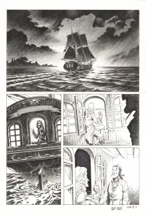 Planche noir et blanc, Kernok le pirate,  Riff Reb's