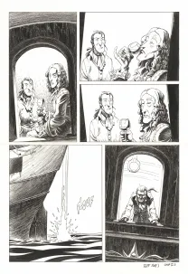 Black and white original page, Kernok le pirate,  Riff Reb's