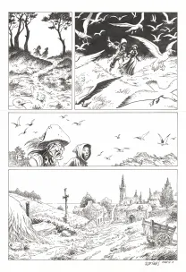 Planche noir et blanc, Kernok le pirate,  Riff Reb's