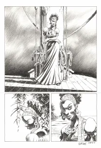 Black and white original page, Kernok le pirate,  Riff Reb's