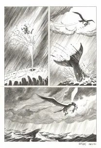 Planche noir et blanc, Kernok le pirate,  Riff Reb's