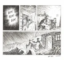 Planche noir et blanc, Kernok le pirate,  Riff Reb's