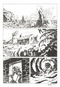 Planche noir et blanc, Kernok le pirate,  Riff Reb's