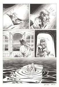 Planche noir et blanc, Kernok le pirate,  Riff Reb's