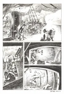 Black and white original page, Kernok le pirate,  Riff Reb's