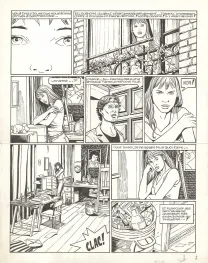 Black and white original page, Loranne, Frisco (T.3), Viviane Nicaise