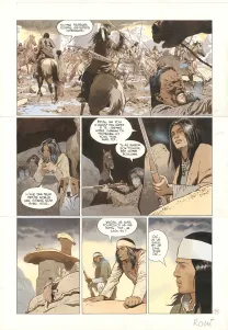Colored original page, Comanche Trail, Christian Rossi