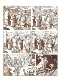 Colored original page, Georges et Louis romanciers, La Reine des mouches (T.4), Daniel Goossens
