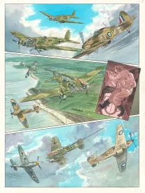 Planche couleur, Ciel d'orages, London burning (T.1),  Warnauts et Raives