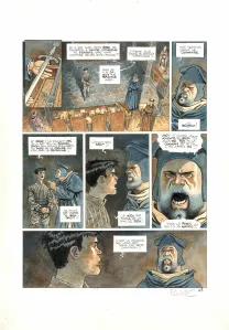 Colored original page, Cauchon... Ou l'homme qui tua Jeanne d'Arc, Joël Parnotte