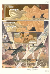 Planche couleur, Ciel d'orages, London burning (T.1),  Warnauts et Raives