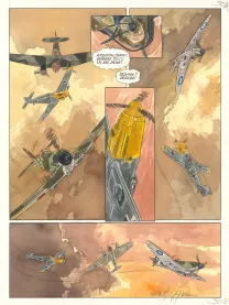 Colored original page, Ciel d'orages, London burning (T.1),  Warnauts et Raives