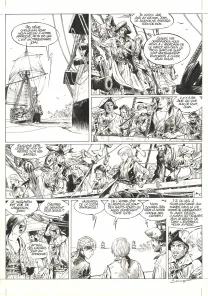 Planche noir et blanc, Ann Bonny, la louve des Caraïbes, Livre II (T.2), Franck Bonnet