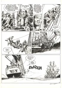 Planche noir et blanc, Ann Bonny, la louve des Caraïbes, Livre II (T.2), Franck Bonnet