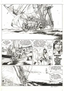 Planche noir et blanc, Ann Bonny, la louve des Caraïbes, Livre II (T.2), Franck Bonnet