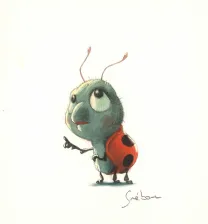 Illustration couleur, À la découverte des humains, Quentin Gréban