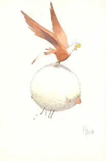 Illustration couleur, Edmond gros mouton, Vincent Mallié