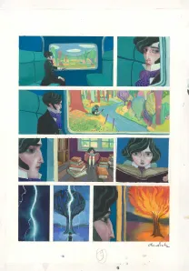 Colored original page, Frankenstein, David Sala