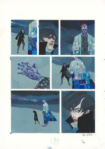 Colored original page, Frankenstein, David Sala