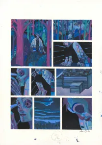 Colored original page, Frankenstein, David Sala