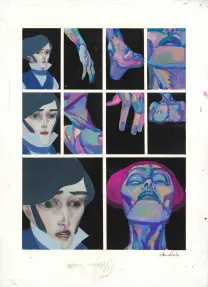 Colored original page, Frankenstein, David Sala