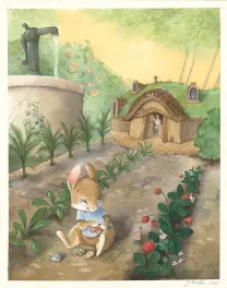 Illustration couleur, Les merveilleuses histoires de Grand Père dans la forêt, Julie Mellan