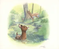 Illustration couleur, Les merveilleuses histoires de Grand Père dans la forêt, Julie Mellan