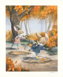 Illustration couleur, Les belles histoires de grand mère sous les flocons , Julie Mellan