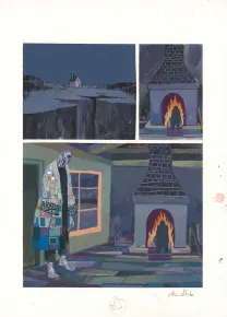 Colored original page, Frankenstein, David Sala