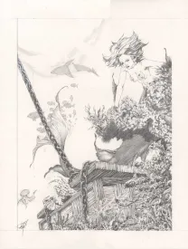 Illustration noir et blanc, Djillali Defali