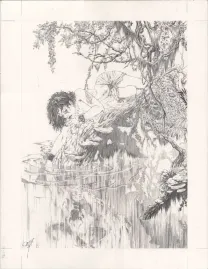 Illustration noir et blanc, Djillali Defali