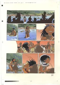 Planche couleur, Popotka le petit sioux, La leçon d'Iktomi (T.1), Fred Simon