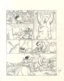 Planche noir et blanc, Popotka le petit sioux, Mahto (T.3), Fred Simon