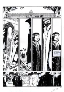 Black and white original page, Marie des Loups, Le cirque de Petra (T.2), Régis Penet