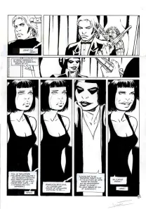 Black and white original page, Marie des Loups, Le cirque de Petra (T.2), Régis Penet