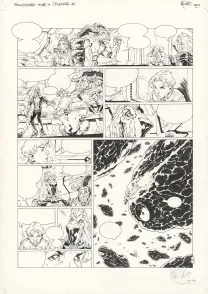 Black and white original page, Kookaburra, Système Ragnarok (T.4), Nicolas Mitric