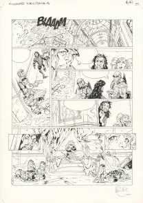 Black and white original page, Kookaburra, Système Ragnarok (T.4), Nicolas Mitric