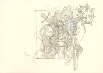 Black and white illustration, Paul Jeacock