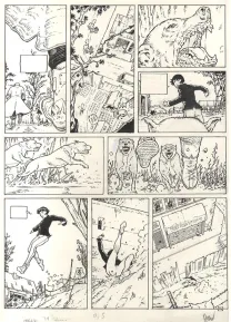 Planche noir et blanc, La Malédiction de Zener, Sibylle (T.1), Philippe Adamov