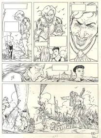 Black and white original page, Les Eaux de Mortelune, La Recherche du temps perdu (T.10), Philippe Adamov