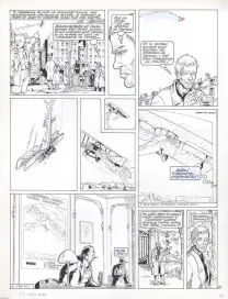 Black and white original page, Louis la Guigne, Moulin Rouge (T.2), Jean-Paul Dethorey