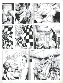 Black and white original page, Louis la Guigne, L'escouade pourpre (T.5), Jean-Paul Dethorey