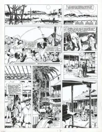 Black and white original page, Louis la Guigne, Les vagabonds (T.7), Jean-Paul Dethorey