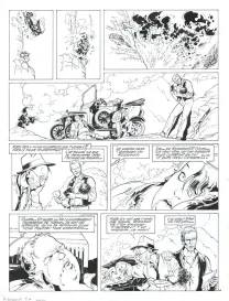 Black and white original page, Louis la Guigne, Les vagabonds (T.7), Jean-Paul Dethorey